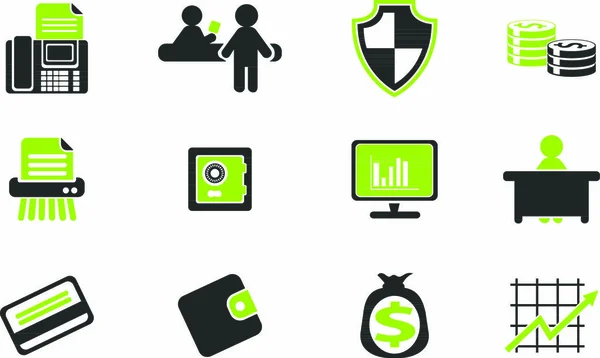 Finanzas Simplemente Símbolo Iconos Web Interfaz Usuario — Vector de stock