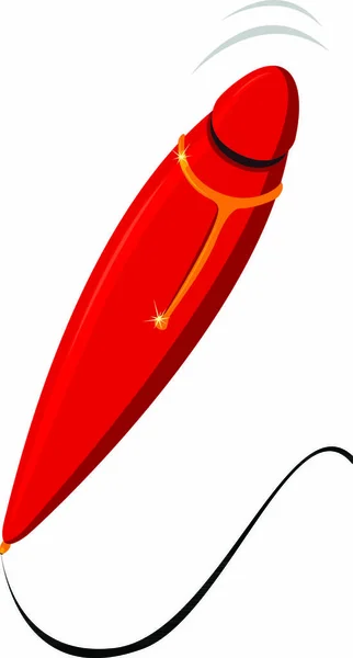 Illustrazione Vettoriale Penna Rossa Eps — Vettoriale Stock