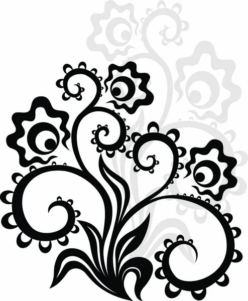 Ilustración Decorativa Vector Ornamento Floral Eps — Vector de stock