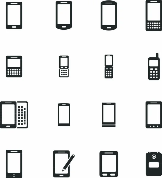 Telefones Simplesmente Símbolos Para Web Interface Usuário — Vetor de Stock