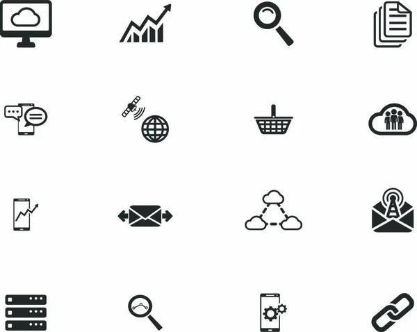 Análisis Datos Simplemente Símbolos Para Iconos Web — Vector de stock