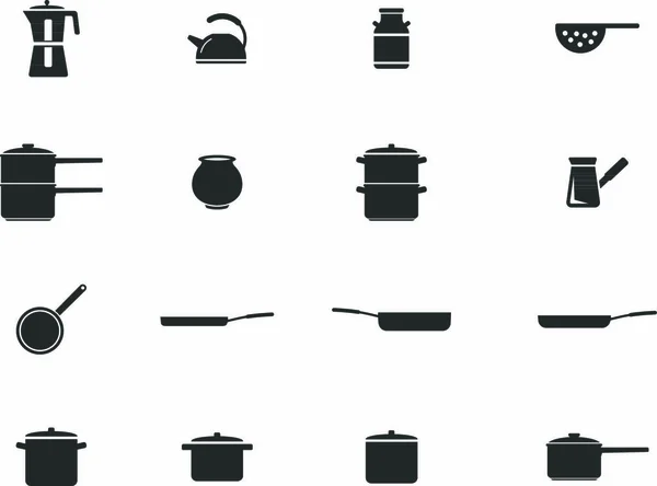 Посуд Просто Символи Інтерфейсу Інтернету Користувача — стоковий вектор