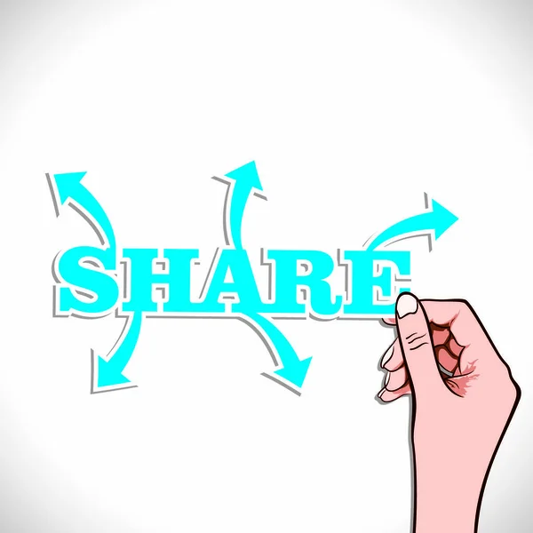 Share Any Thing World Stock Vector — Stock Vector