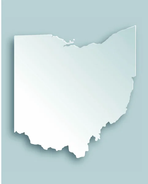 Mapa Ohio Flat Icon Ilustração Vetorial —  Vetores de Stock