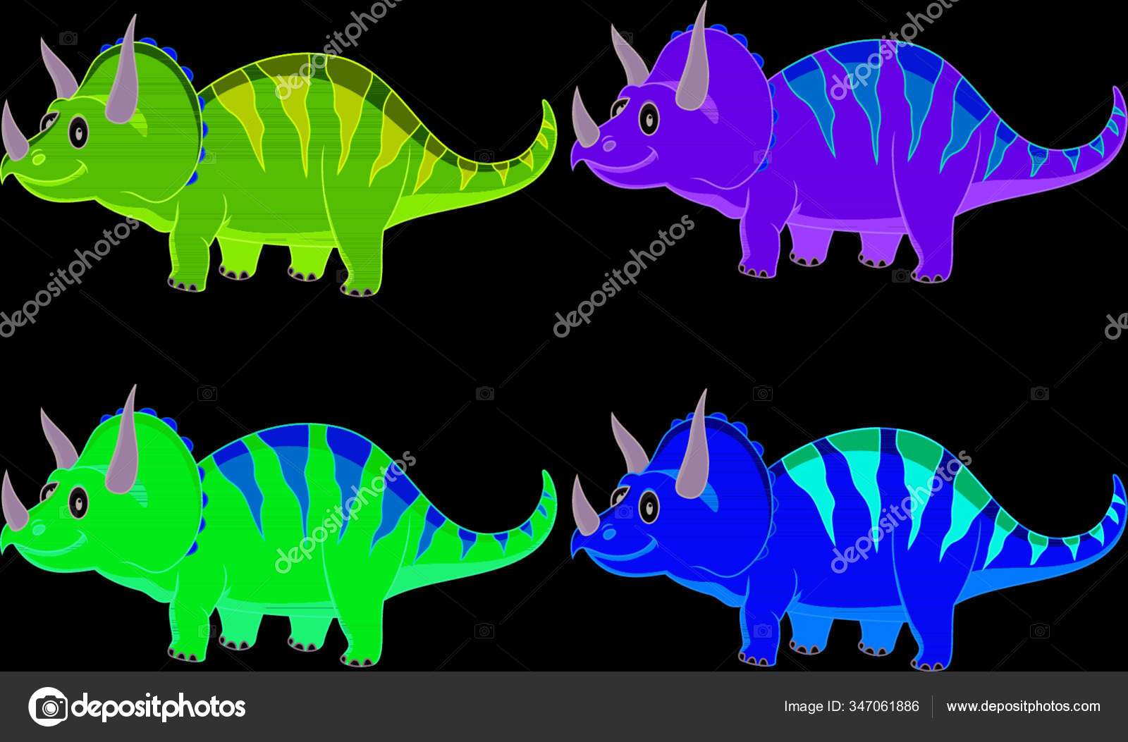 Vetores e ilustrações de Dinossauro triceratops para download gratuito