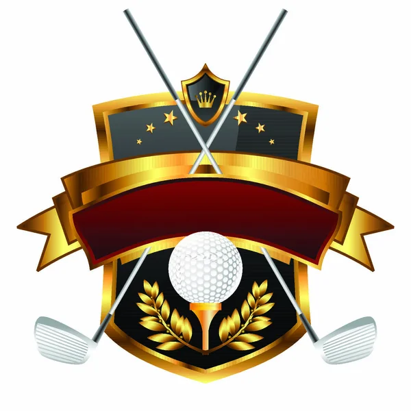 运动冠军高尔夫的标志 — 图库矢量图片