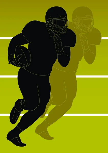 Vecteur Joueur Football Américain Pour Affiche — Image vectorielle