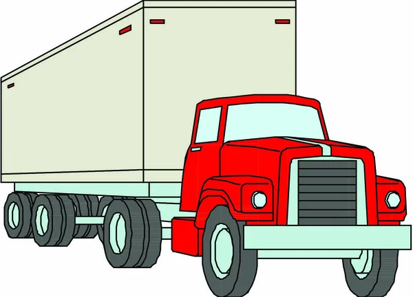 Vector Delivery Cargo Truck — Stock Vector