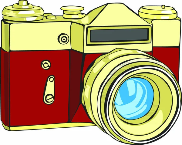 Πλήρως Επεξεργάσιμη Διανυσματική Φωτογραφική Μηχανή Εικονογράφησης — Διανυσματικό Αρχείο
