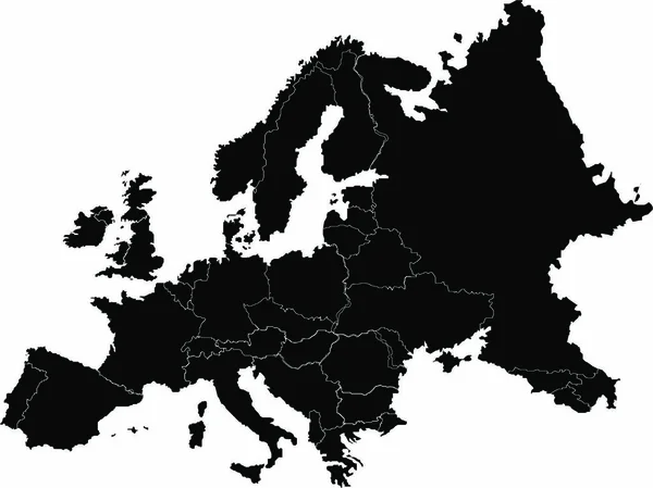 Abstrakte Europa Vektorkarte Auf Weiß — Stockvektor