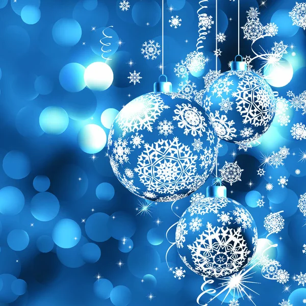 Fondo Bokeh Navidad Con Bolas Archivo Vectorial Eps Incluido — Vector de stock