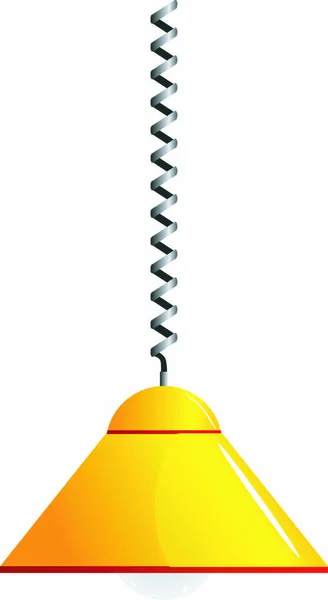 Vectorafbeelding Van Een Gele Lamp — Stockvector