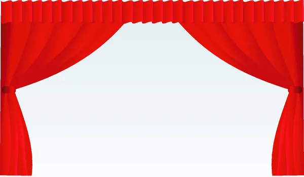 Icono Plano Cortina Teatro Ilustración Vectorial — Vector de stock