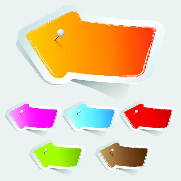 Flèche Papier Coloré Avec Une Broche Bâton — Image vectorielle