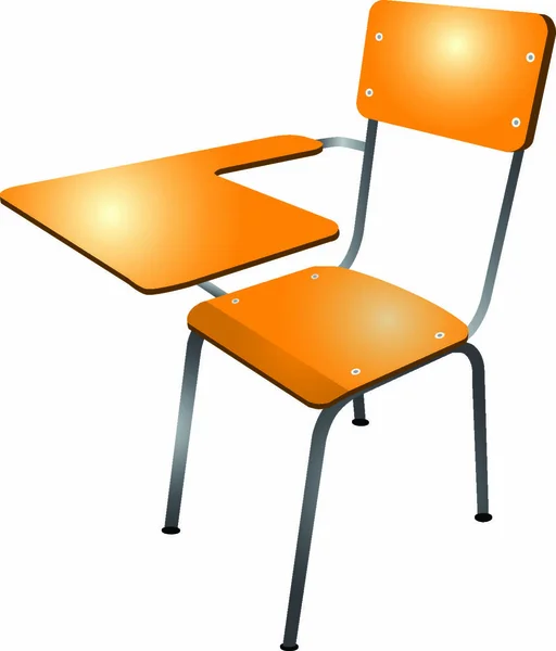 Silla Estudiante Utilizada Aula Con Stand Ilustración Vectorial — Vector de stock