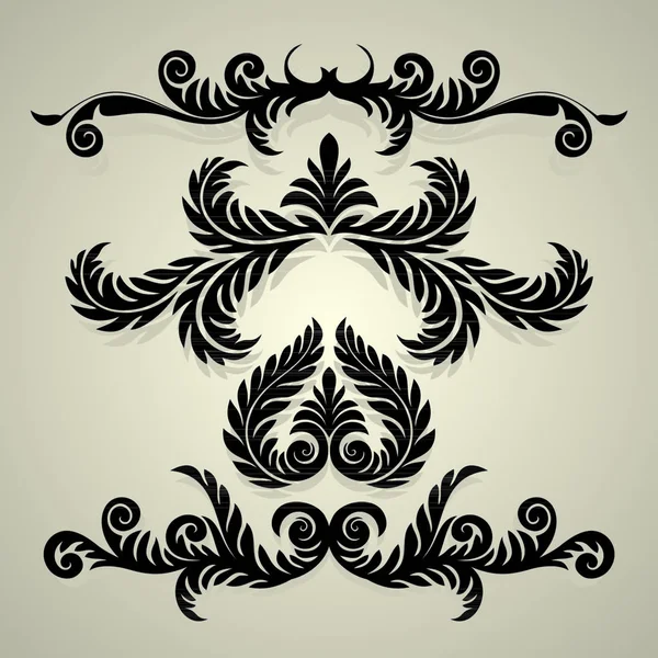 Ornamento Vectorial Estilo Flor — Vector de stock