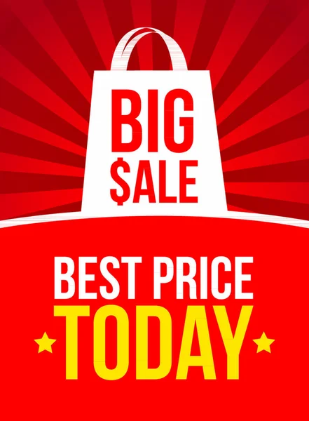 Big Sale Announcement Red Background Vector — Stock Vector