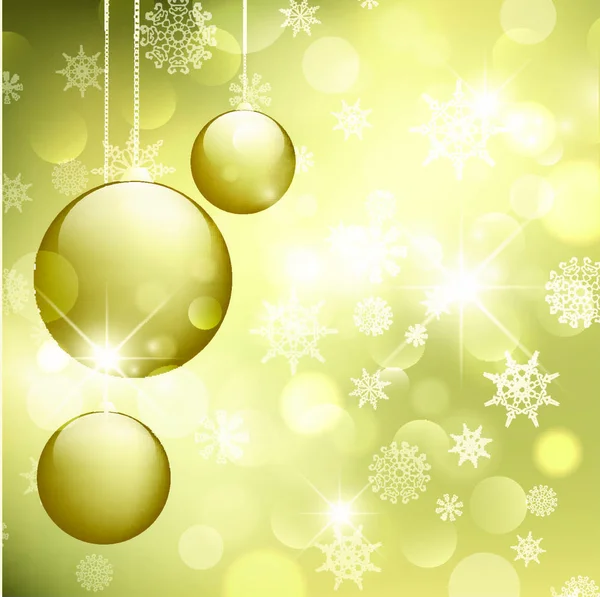 Feliz Navidad Feliz Año Nuevo Golden Greeting Card — Vector de stock