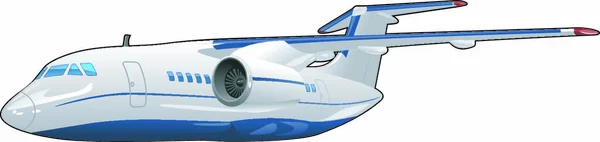 Ilustración Una Aeronave Gradientes Simples Solamente Sin Malla Gradiente — Vector de stock