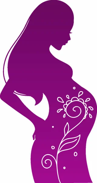 Vektorillustration Der Schwangeren — Stockvektor