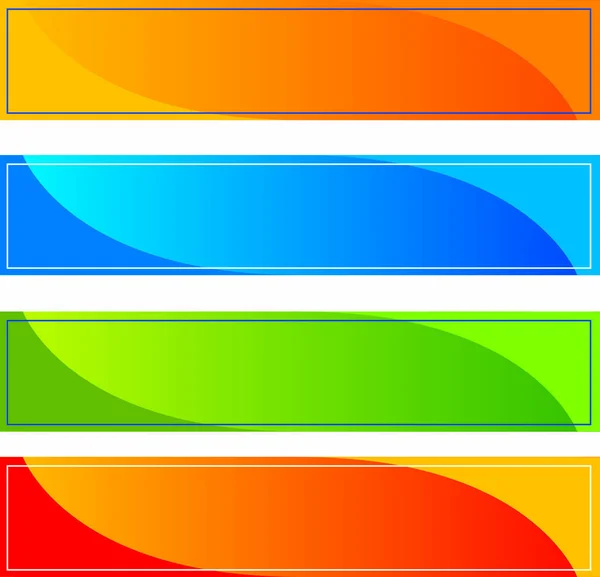 Vektor Set Aus Farbigen Bannern Und Aufklebern — Stockvektor