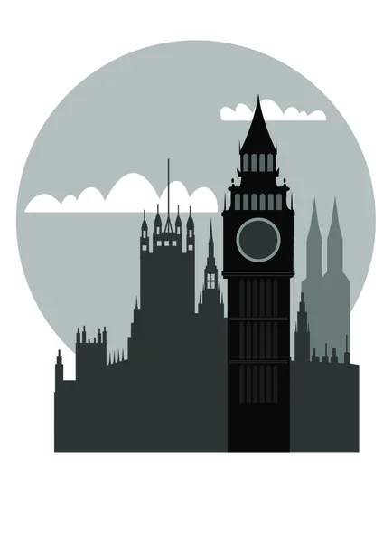 Illustration London Big Ben Vector — Stock Vector