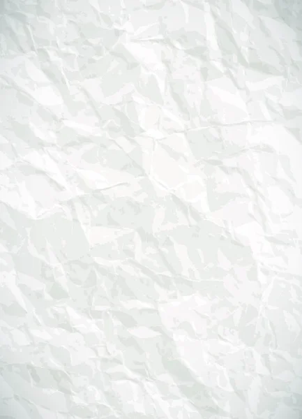 Papierhintergrund Vektor Weiß Zerknittert Textur — Stockvektor