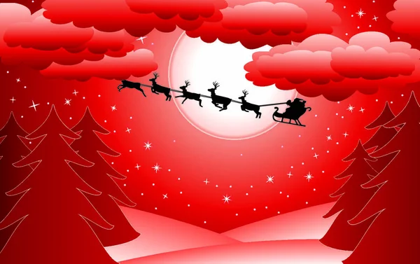 Vector Vacaciones Fondo Con Santa — Vector de stock