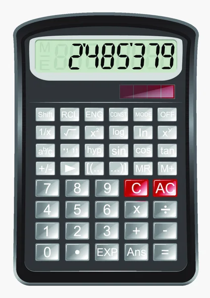 Calculadora Vectorial Eps Utilice Calculadora Para Calcular Los Números Matemáticas — Vector de stock