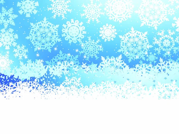 Sfondo Invernale Con Molti Fiocchi Neve Che Cadono File Vettoriale — Vettoriale Stock
