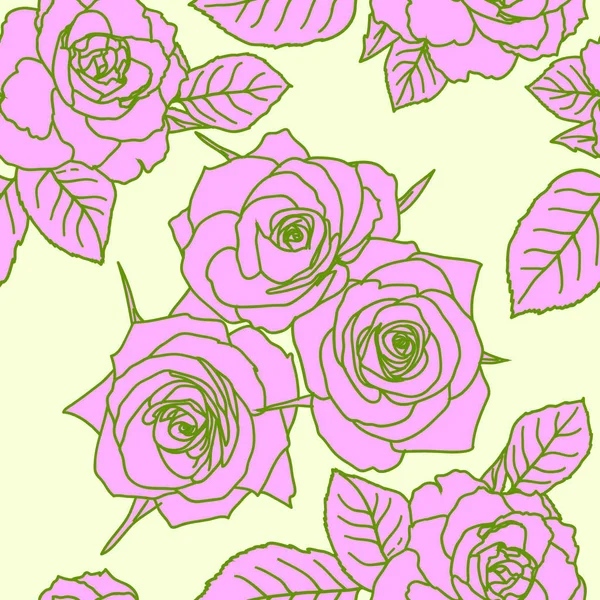 Fondo Pantalla Sin Costuras Con Flores Rosa — Vector de stock