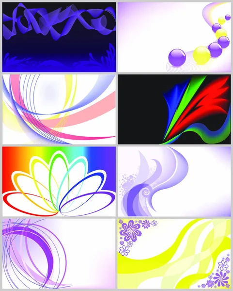 Set Abstract Mooi Van Cadeaukaart Vector Illustratie — Stockvector