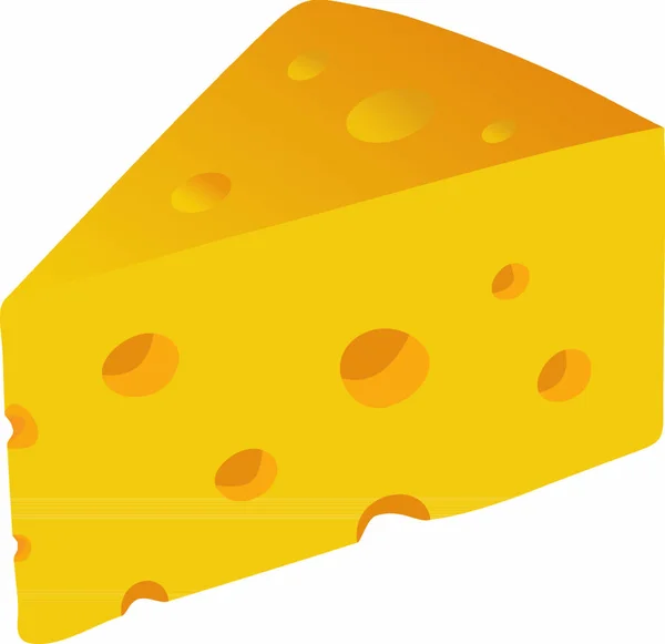 スイスチーズのピース ベクトルイラスト — ストックベクタ