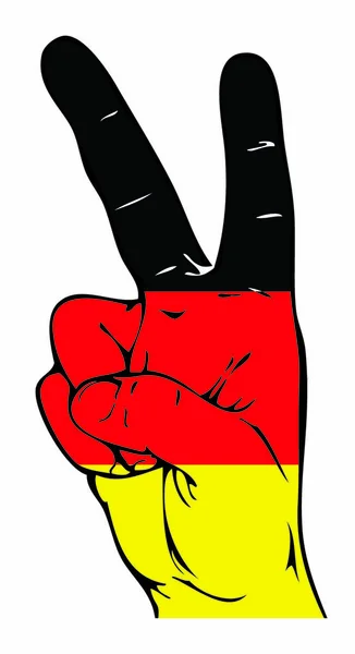 Friedenszeichen Der Deutschen Fahne — Stockvektor