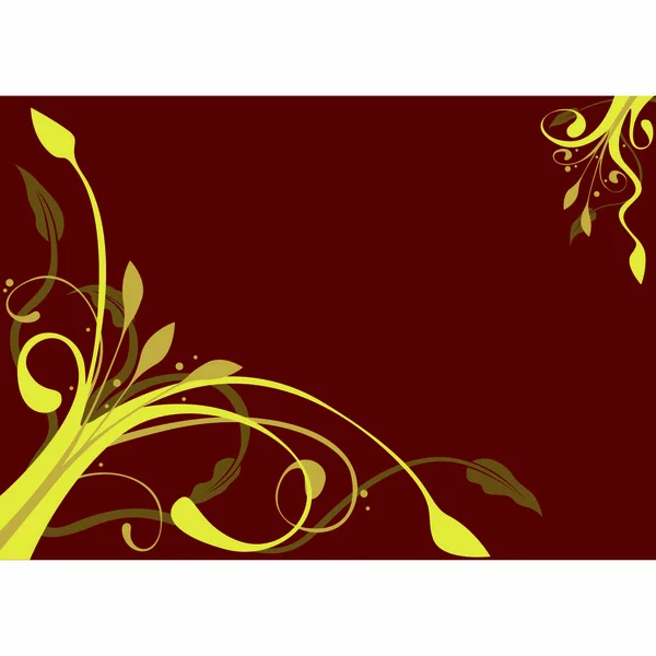Golden Florals Abstrakte Hintergrundillustration Vektor — Stockvektor