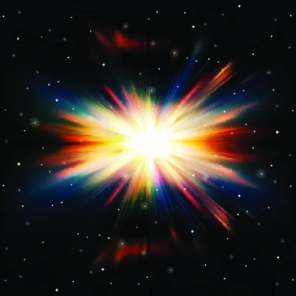 Abstrakcyjne Czarne Tło Przestrzeni Gwiazdami Supernową — Wektor stockowy