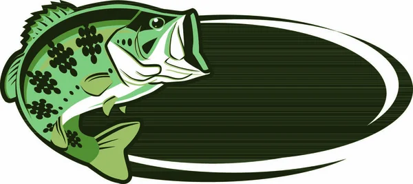 Viltfisk Med Ovalt Område För Meddelande — Stock vektor