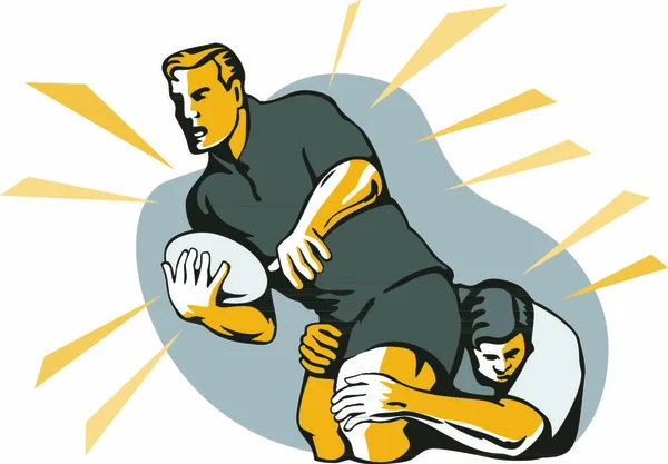 Rugby Winger Icono Plano Ejecución Ilustración Vectorial — Archivo Imágenes Vectoriales