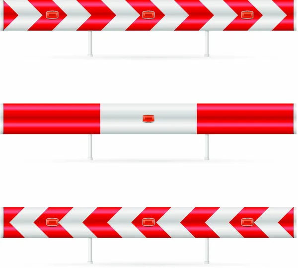 Construction Barricade Road Block Illustration White Background — Stock Vector