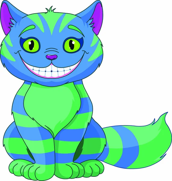 Ilustración Smiling Cheshire Cat — Vector de stock