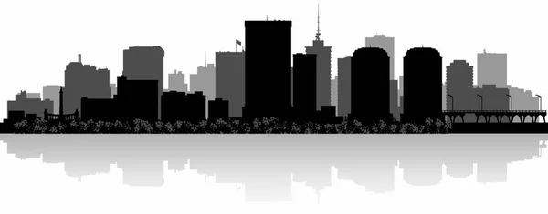 Illustration Vectorielle Silhouette Silhouette Ville Richmond Usa — Image vectorielle
