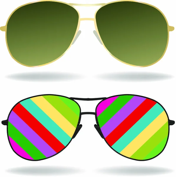 Óculos Óculos Sol Vetor Conjunto Isolado Sobre Fundo Branco —  Vetores de Stock