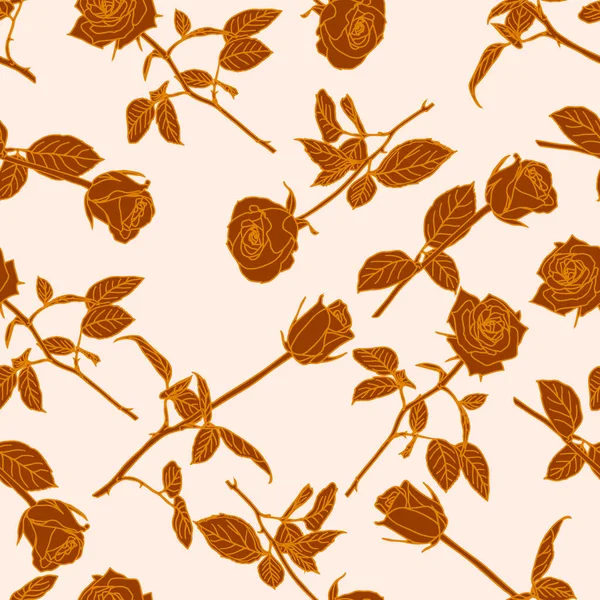 Безшовний Фон Трояндами Може Використовуватися Безшовні Шпалери Текстиль Обгортковий Папір — стоковий вектор
