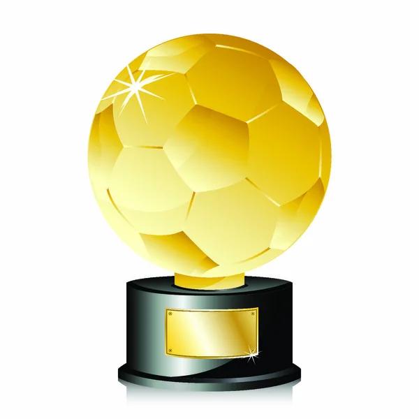 Чемпион Золотого Мяча Футболу Векторная Таблица — стоковый вектор