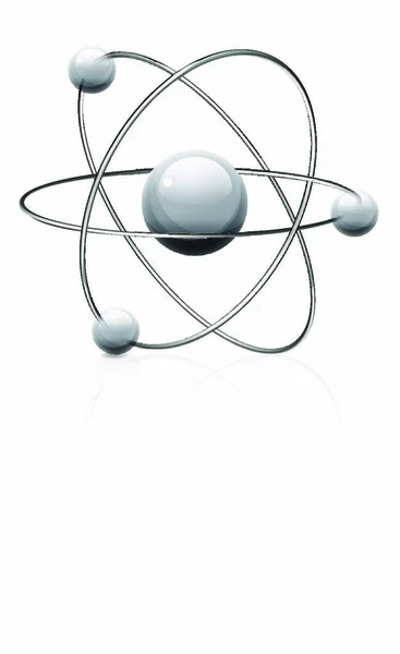 Ilustracja Ikony Atomu Izolowane Białym Tle — Wektor stockowy