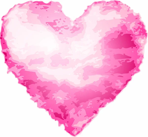 Ροζ Υδατογραφία Σχήμα Καρδιάς Eps8 Cmyk Παγκόσμια Χρώματα Οργανωμένο Κατά — Διανυσματικό Αρχείο