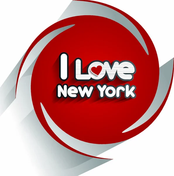 Love New York Ontwerp Rode Achtergrond Vector Illustratie — Stockvector