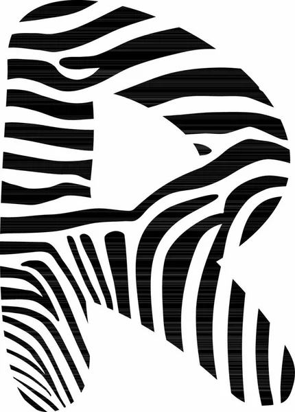 Písmo Složené Kamufláže Zebra Písmeno — Stockový vektor