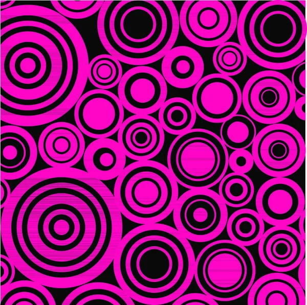 Ροζ Κύκλοι Μαύρο Φόντο — Διανυσματικό Αρχείο