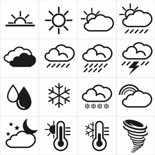 Wettersymbole Vektorillustration — Stockvektor